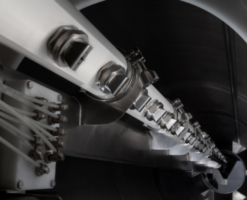 View of tablet coating spray bar