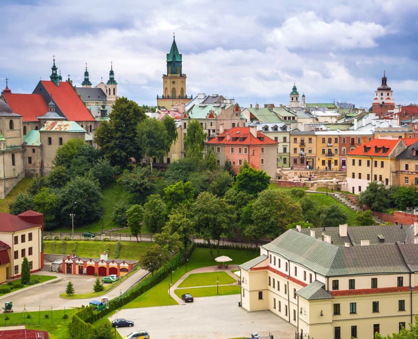 View of a city in eastern Europe during the day