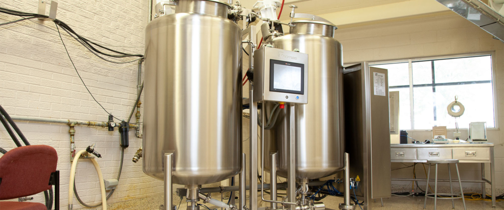 View of tablet coating system