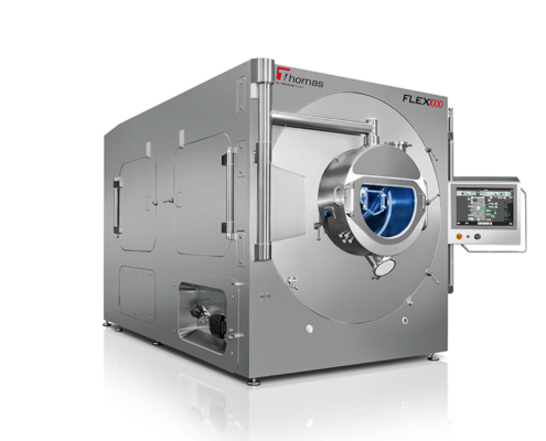 View of FLEX 1000 tablet coating system
